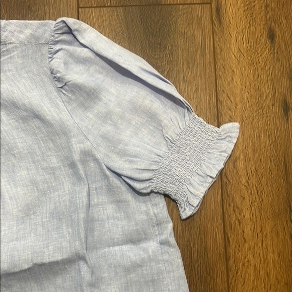 Jcrew Light Blue Ruffle Top - Picture 4 of 5